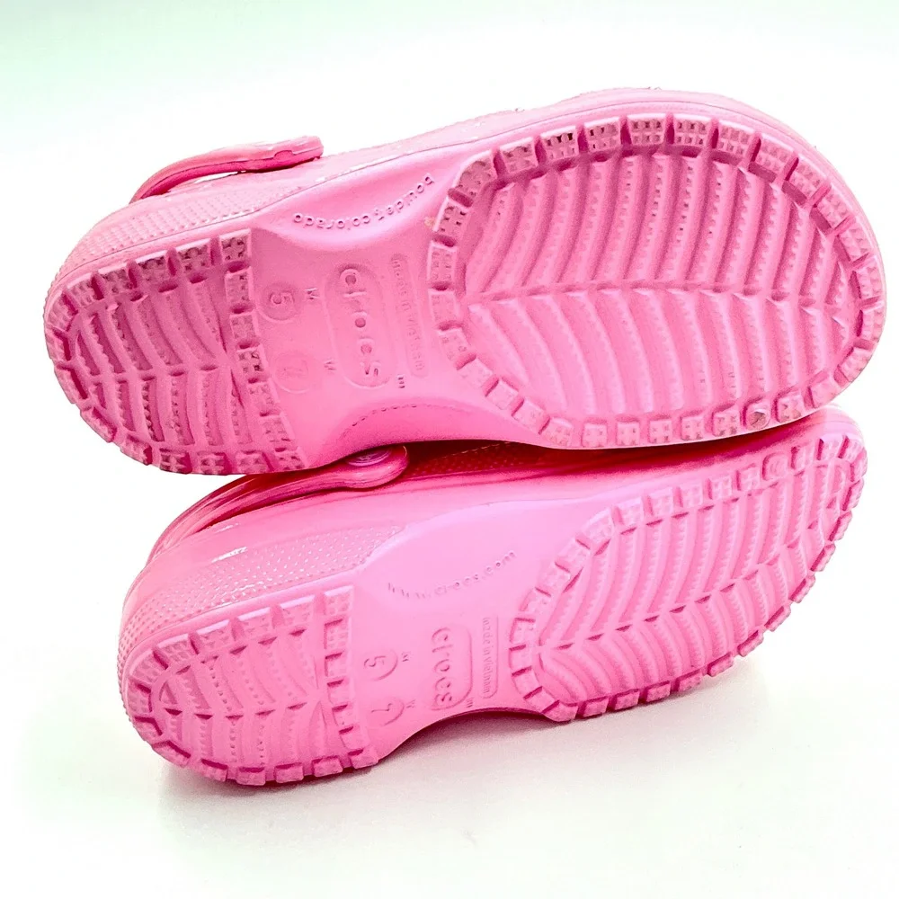 Crocs Girls Size 5 Classic Clog Pink Slip On Water Friendly NEW Kids $40